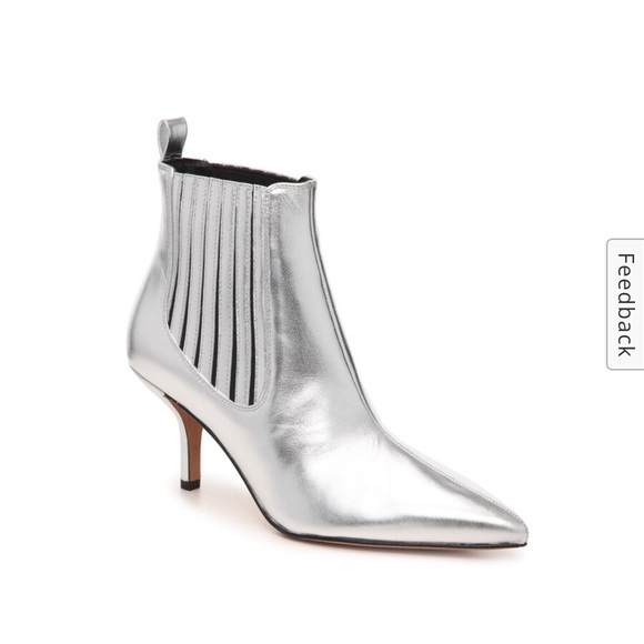 Von Furstenberg Metallic Silver Molly-5 Booties - Picture 3 of 10